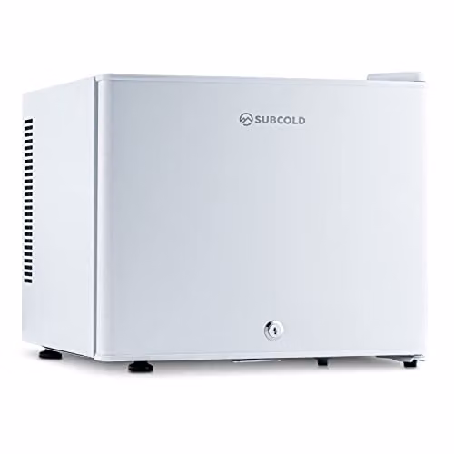 Subcold Aire20 LED Mini Fridge, 20L Thermoelectric Countertop Model with Interior LED Light and Lockable Solid Door, White – 1