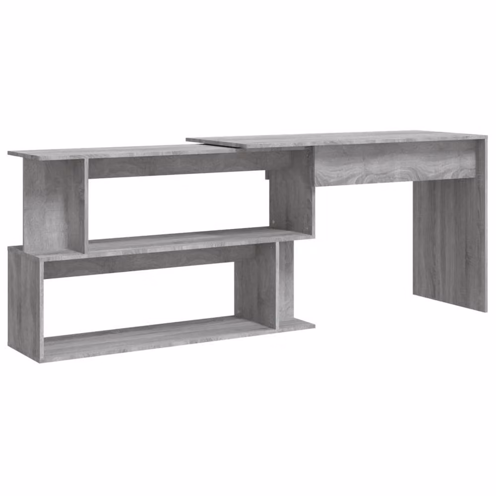 Berkfield Home Modern Corner Desk in Grey Sonoma, W/D/H: 200 x 50 x 76 cm – 2