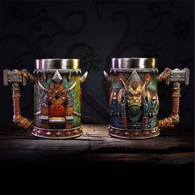 Nemesis Now World of Warcraft Warchief Thrall Mug, Brown and Multicolour, Height: 15.5 cm
