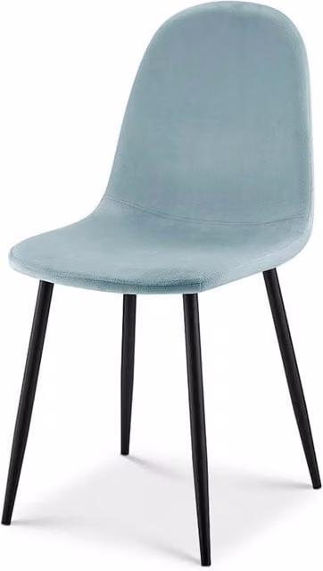 Bravich LTD Set of 2 Blue Velvet Upholstered Dining Chairs with Metal Legs – 1
