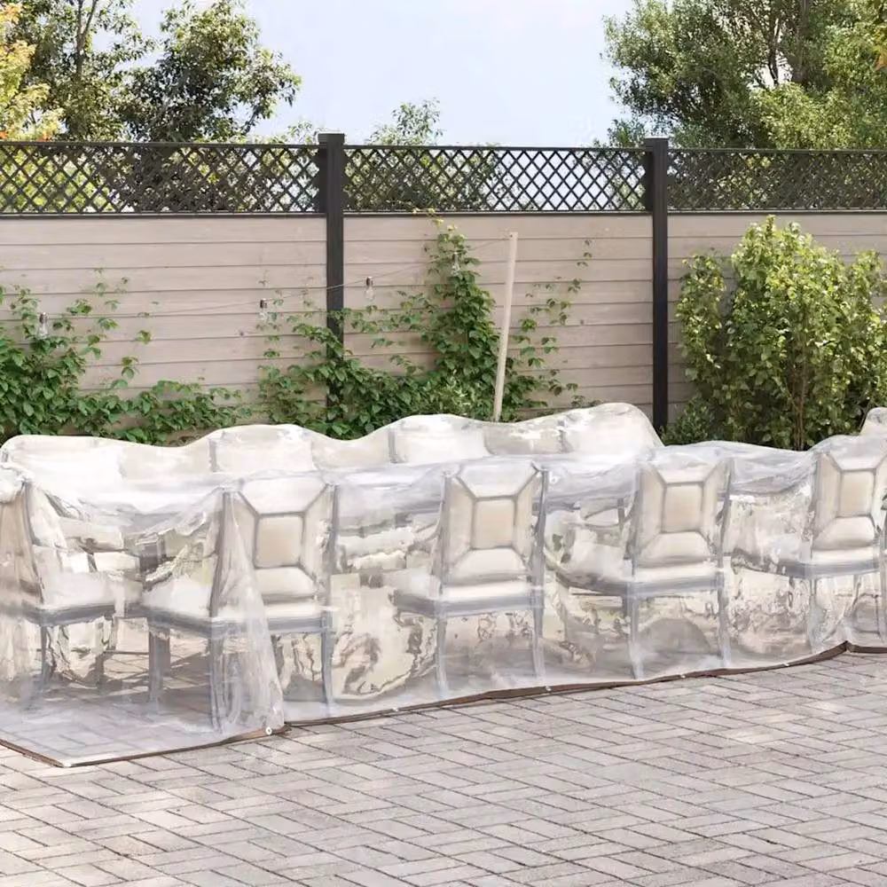 EONLION Transparent Polyethylene Tarpaulin with Eyelets – 3