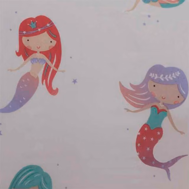 Rapport Little Mermaid Graphic Duvet Cover and Pillowcase Set, Pink and White, Single, 90 x 190 cm