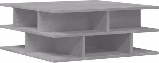 Berkfield Home Modern Square Coffee Table in Concrete Grey, W/D/H: 70 x 70 x 29 cm