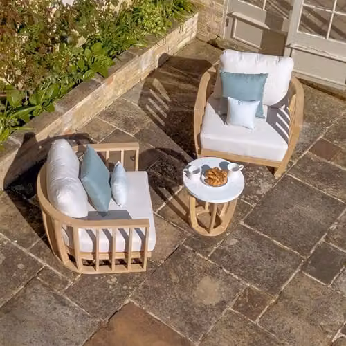 Harbour Lifestyle Cape Lounge Set in Beige with Day Bed Lounger, Armchair and Coffee Table – 5