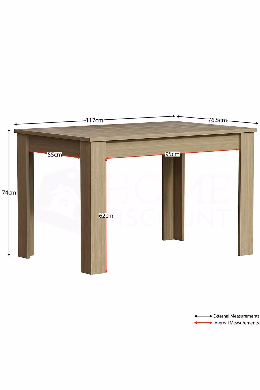 Vida Designs Medina 4 Seater Rectangular Dining Table in Light Oak – 2