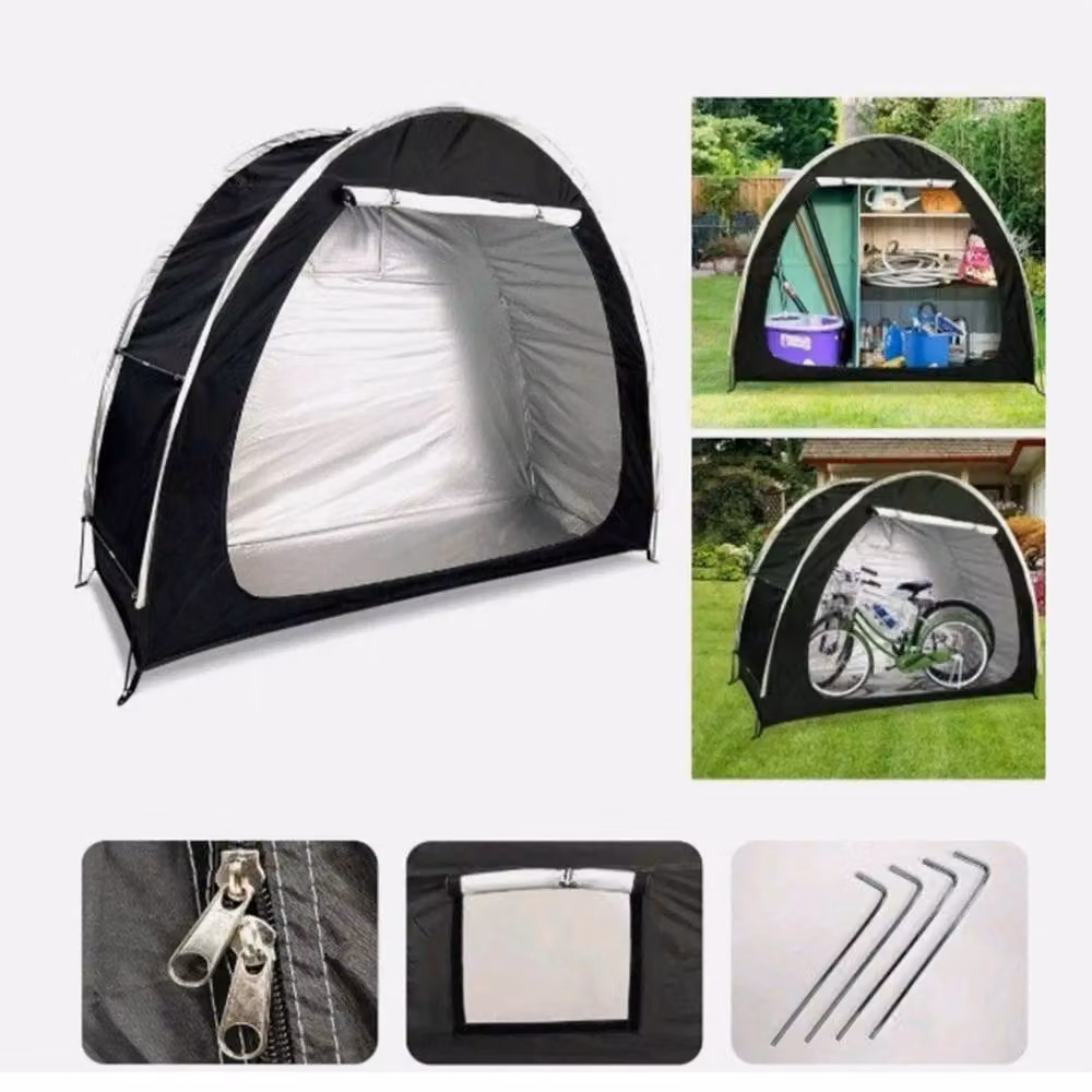 VOGREX Heavy Duty 210D Oxford Waterproof Portable Bike Storage Tent in Black – 2