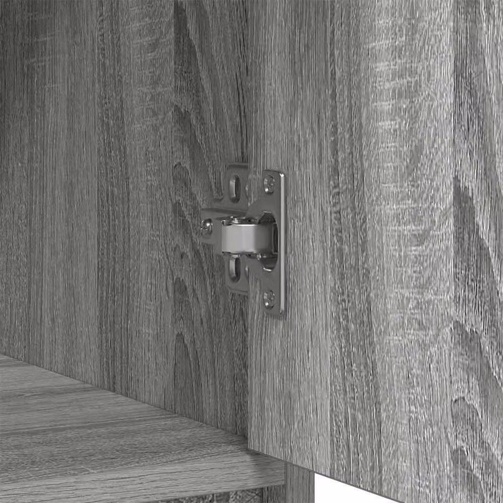 Berkfield Home Sideboard with Drawers and Doors in Grey Sonoma, W/D/H: 73 x 31 x 90 cm – 3