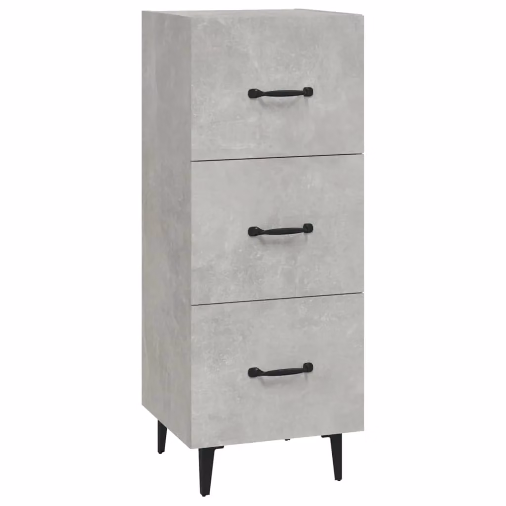 Berkfield Home Sideboard in Concrete Grey, W/D/H: 34.5 x 34.0 x 90.0 cm – 2
