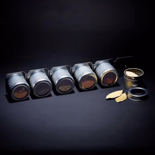 MasterClass Wall Mounted Magnetic Spice Rack in Silver Metal, W/D/H: 12.0 x 7.0 x 16.0 cm – 5
