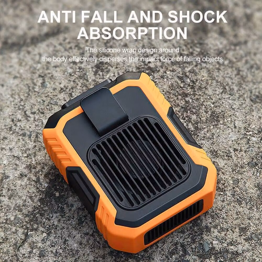 FLAVORA Orange Portable Waist Clip-on Rechargeable Mini Hanging Cooling Fan – 2