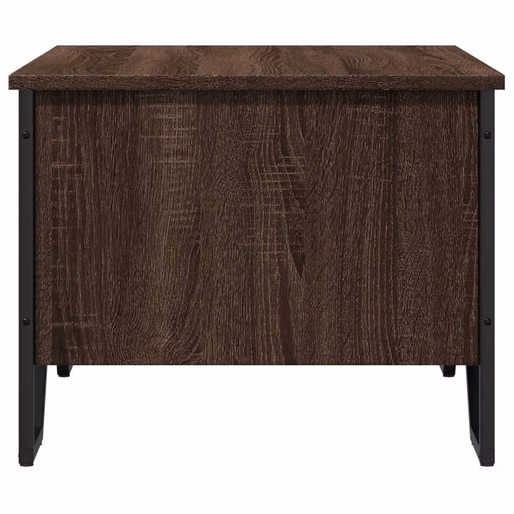 Berkfield Home Brown Oak Coffee Table, W: 75 cm, D: 51 cm, H: 40 cm – 6