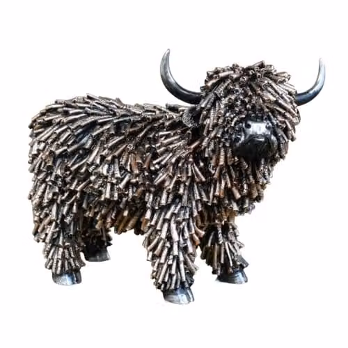 Gifts Direct 2 U Highland Cow Bronze Ornament Resin Sculpture