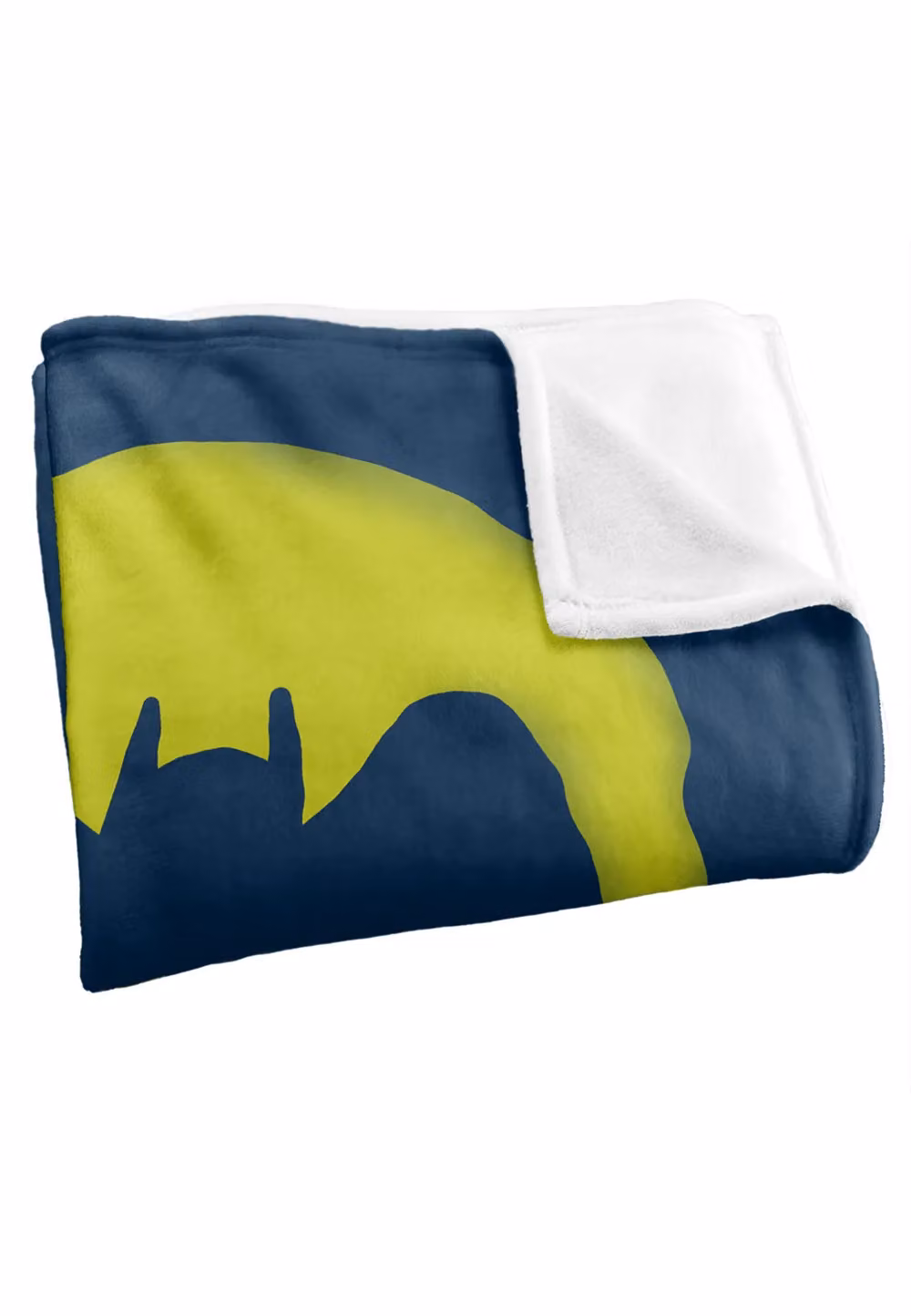 DC Comics Batman The Bat Signal Fleece Blanket in White and Multicolour, W: 152 cm, D: 127 cm – 2