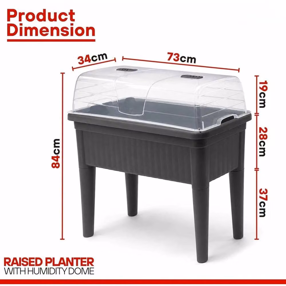 NESTLUNE Elevated Garden Planter Box with Legs in Black – 2
