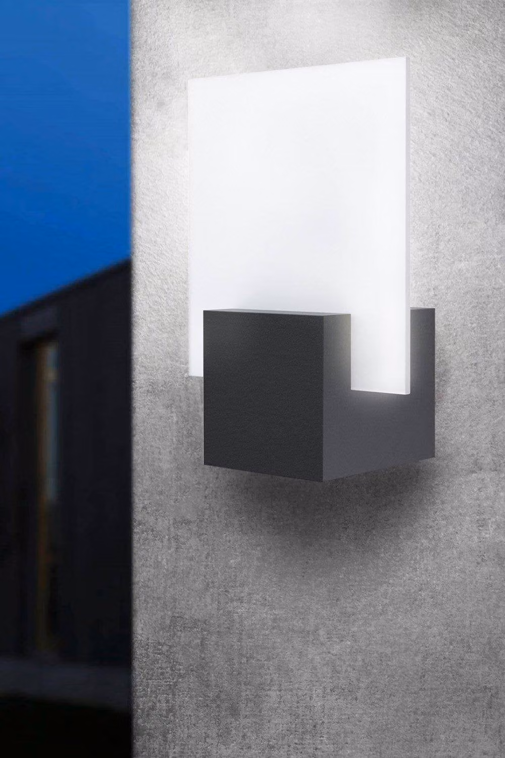 Eglo Adamello Black Metal and Glass Integrated LED IP44 Outdoor Up and Down Wall Light – 2