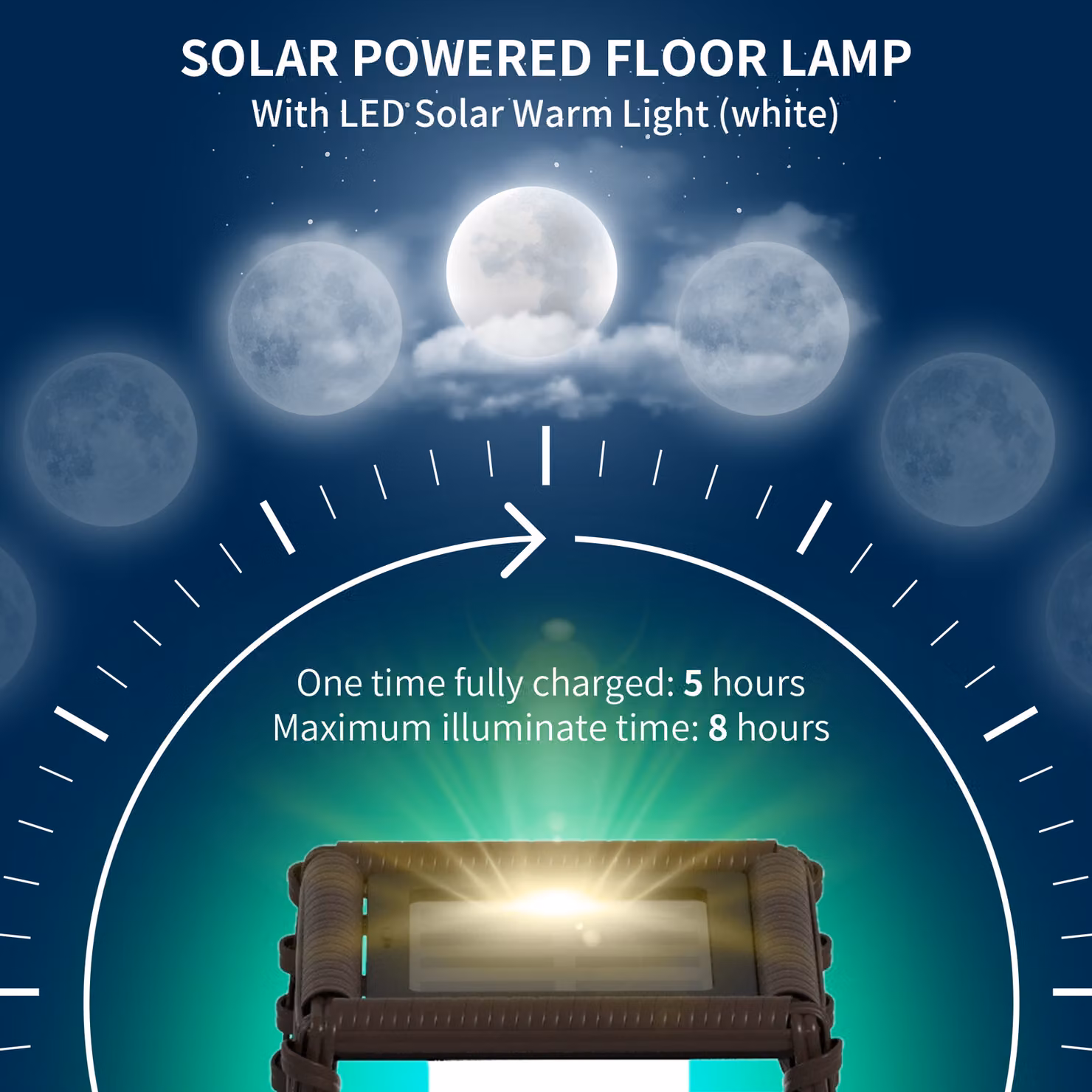 Outsunny Waterproof Solar Pathway Lantern in Brown with Warm White LED Lighting – 5