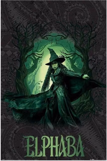 Wicked Elphaba Paper Poster Print in Green