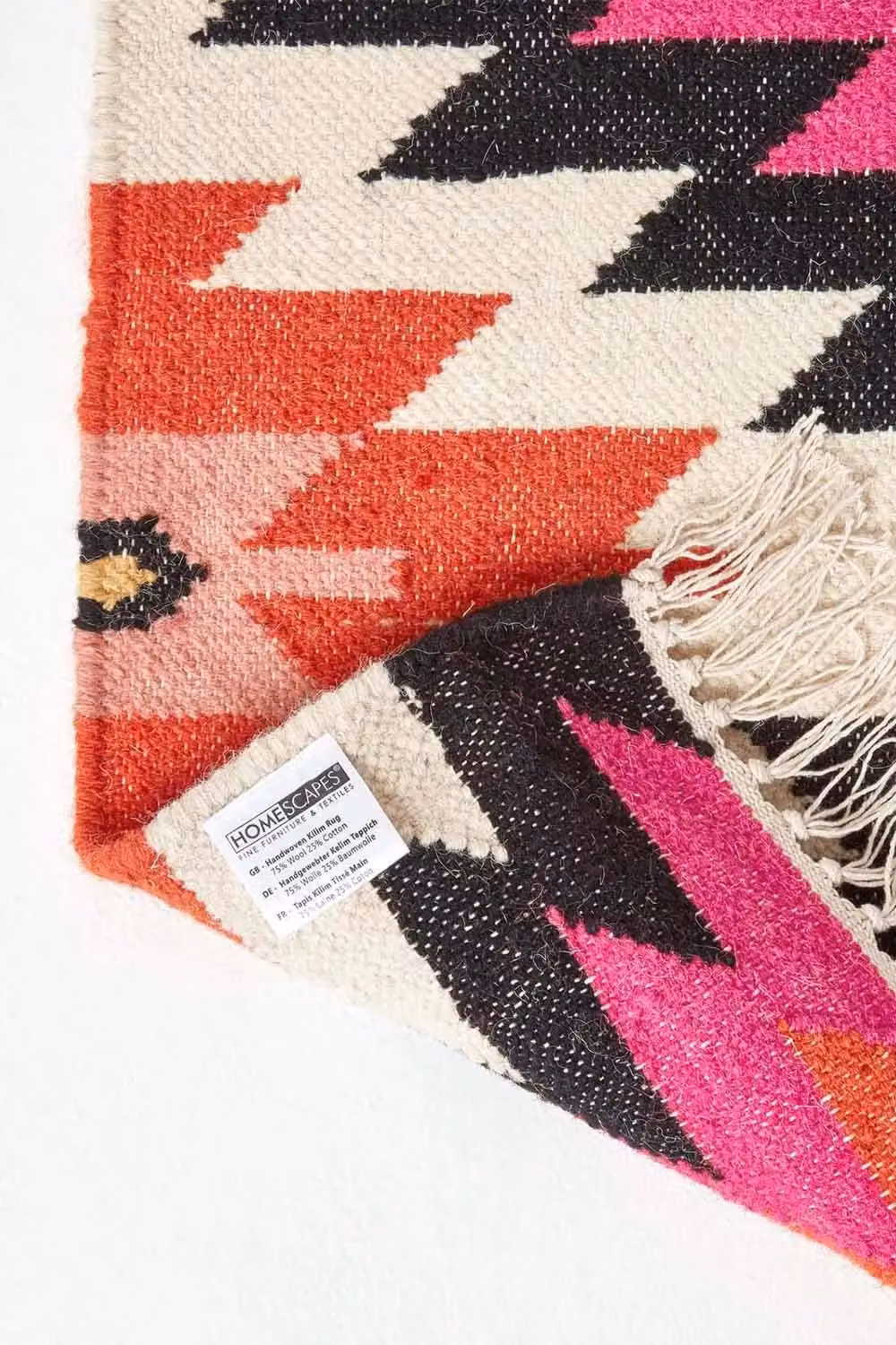 Homescapes Jakarta Handwoven Pattern Kilim Wool Hall Runner, Multicolour, W: 66 cm, L: 200 cm – 5