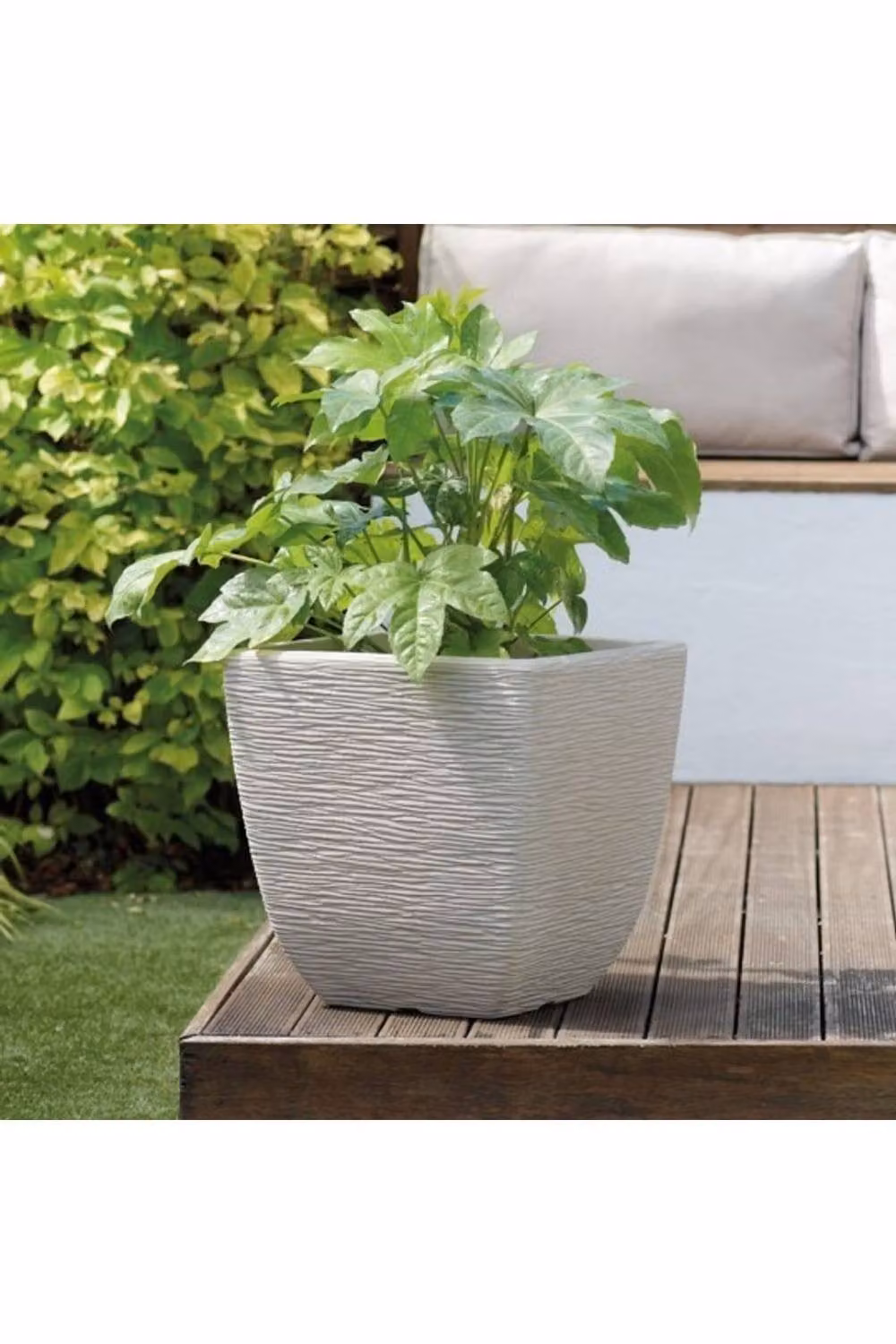 KDMD Stewart Limestone Cotswold Planter Tub, Grey, Diameter: 38 cm – 2