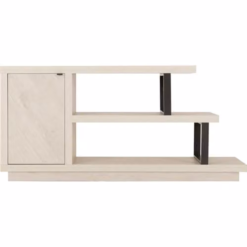 Seconique Turin Modern TV Stand in Light Oak Effect and Black, W/D/H: 151 x 39.5 x 41 cm – 2