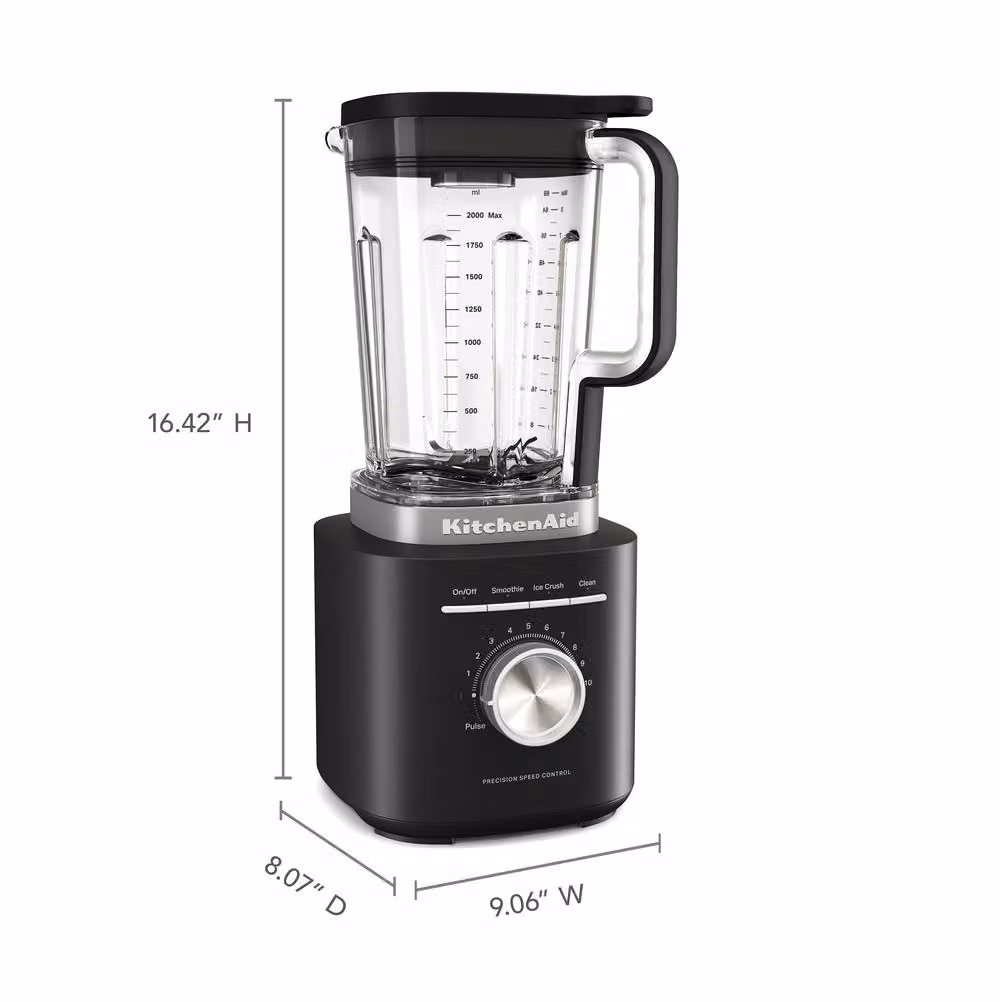 KitchenAid Pure Power Blender in Black with 2L BPA-Free Jug – 2