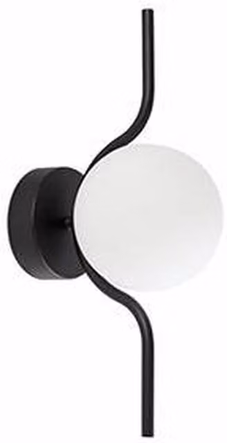 Faro Le Vita LED Wall Lamp in Black and Gold/Brass