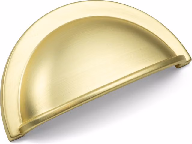 Handle & Home Classic Shaker Style Cup Handle in Brushed Gold Zinc