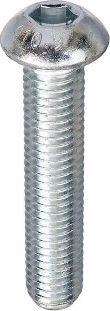 Unifix Grade 10.9 Galvanised Steel Hex Socket Dome Button Head Screws in Silver