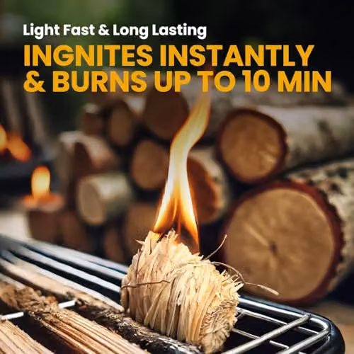 Ecoblaze Natural Brown Firelighters, 200 Pack for Wood Burners, BBQ Ovens, Stoves and Fireplaces – 7
