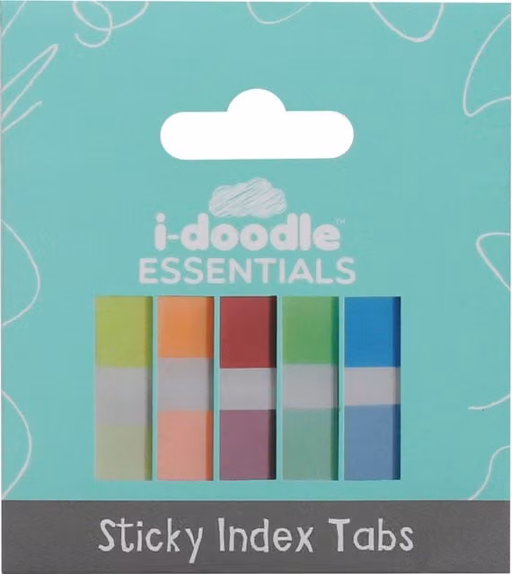 idoodle Essentials Multicolour Paper Sticky Index Edge Strip Tabs