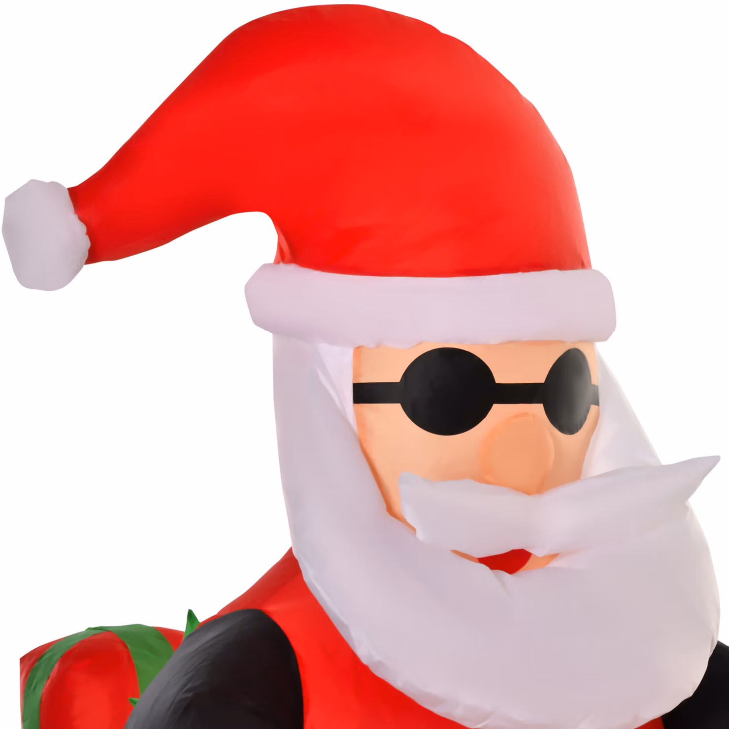 HOMCOM Inflatable Santa Claus Riding a Motorcycle Christmas Garden Decoration, 1.68 m – 8