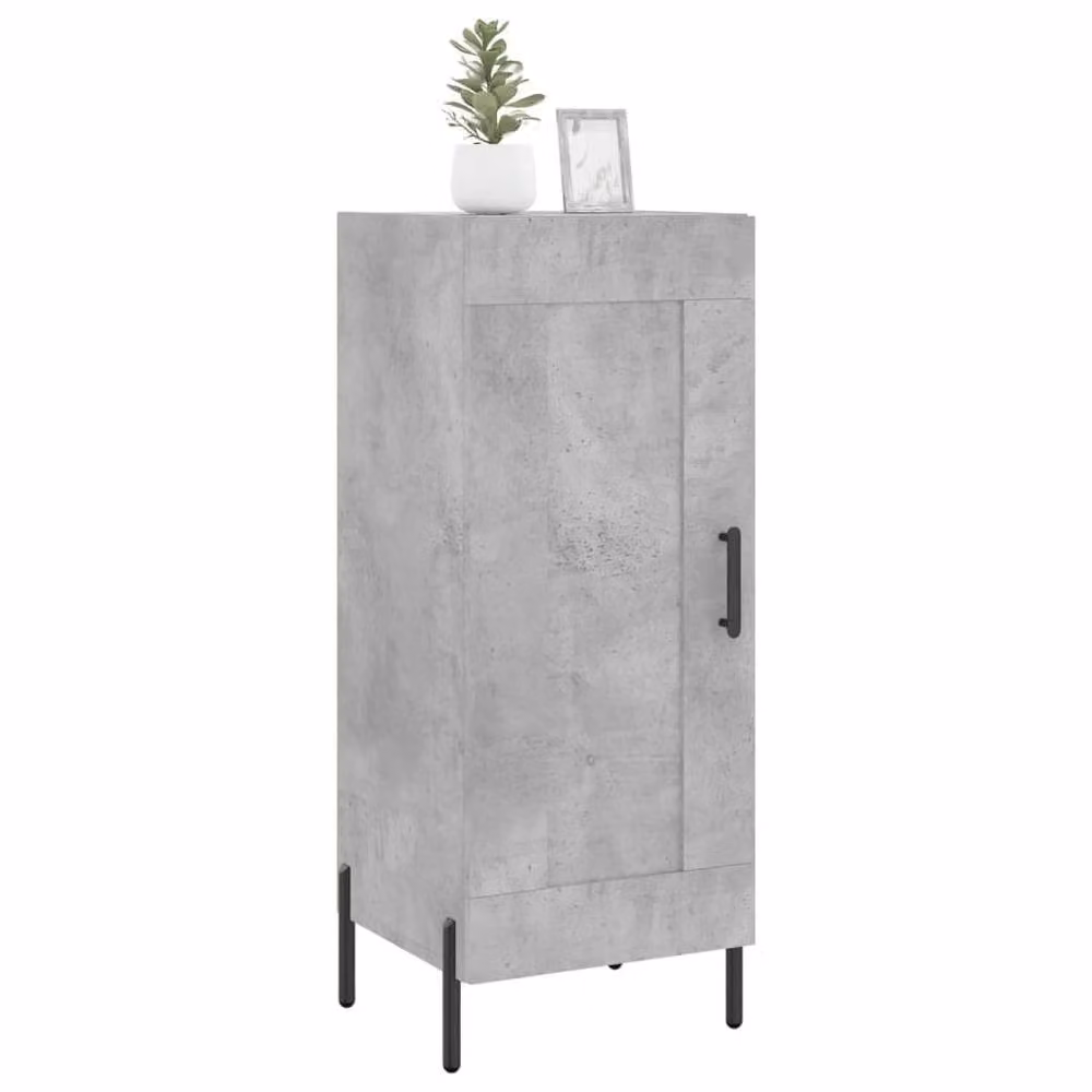 Berkfield Home Modern Sideboard in Concrete Grey, W/D/H: 34.5 x 34 x 90 cm – 2