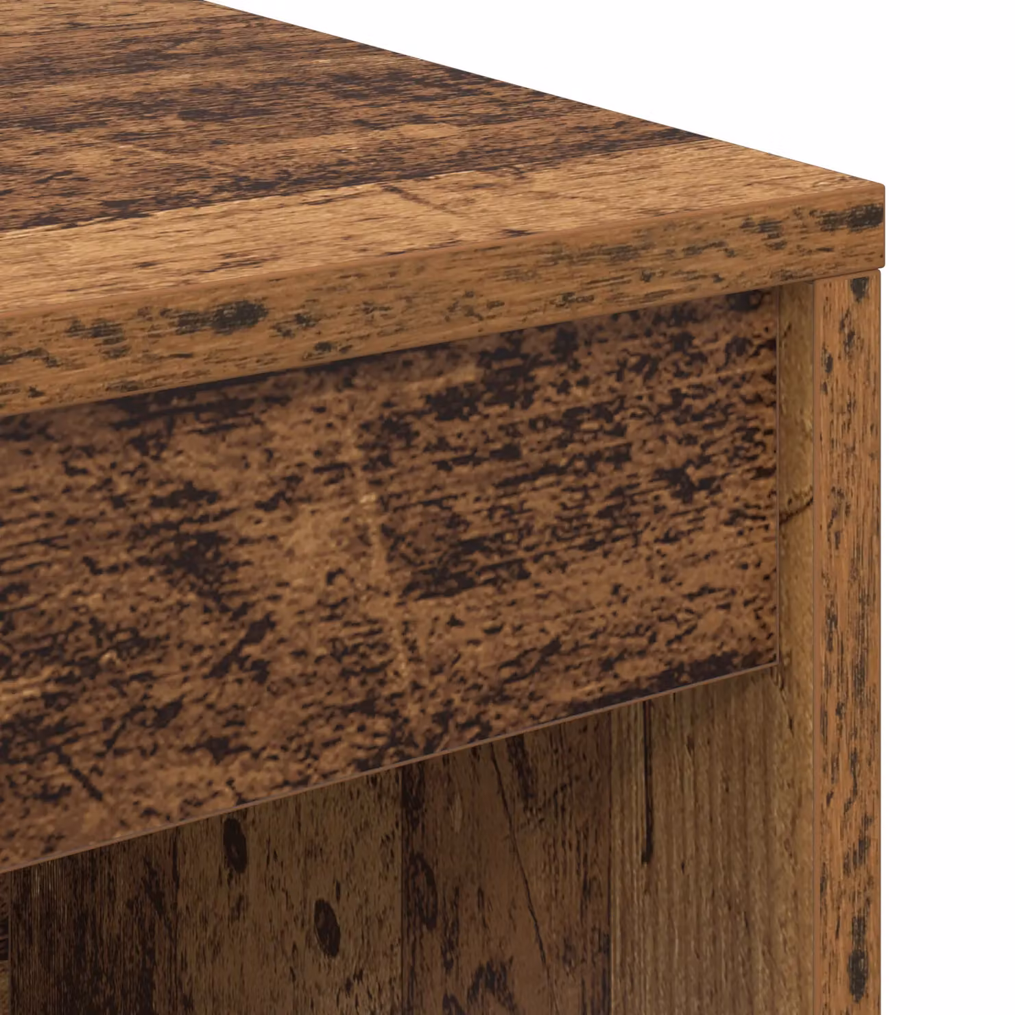 Berkfield Modern Writing Desk with Storage in Brown Old Wood Finish – 7