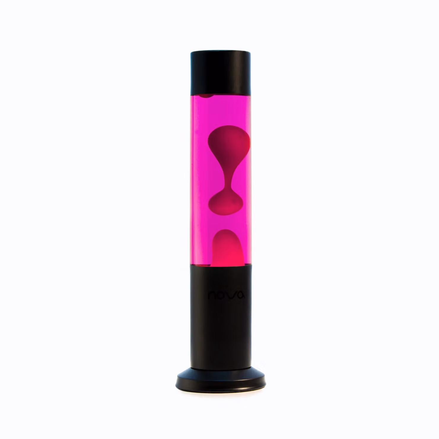 Nova Lighting Lava Lamp with Purple Liquid and Red Wax in Black, Medium – 2