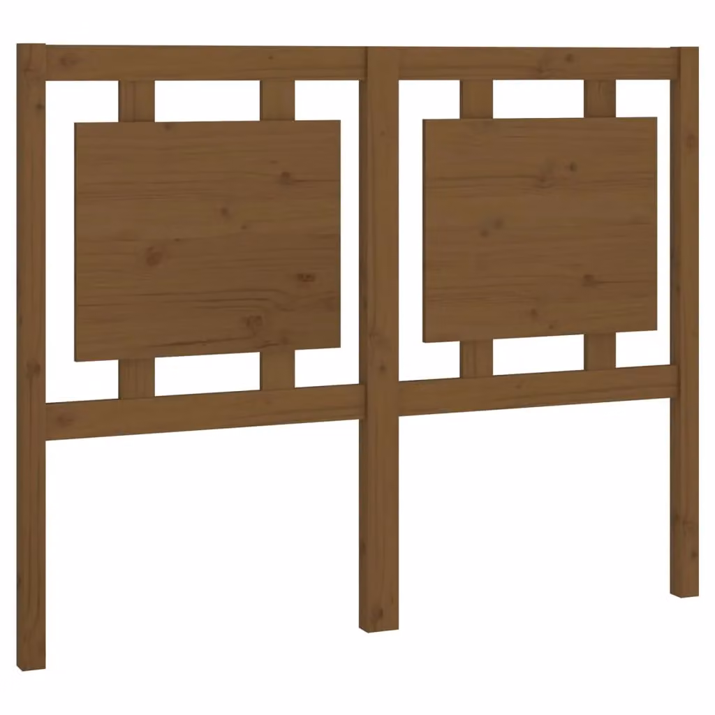 Berkfield Home Rustic Solid Pine Wood Bed Headboard, Honey Brown, W: 125.5 cm, D: 4 cm, H: 100 cm – 2