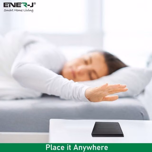 EnerJ Smart ECO SERIES Wireless Kinetic 3 Gang Dimmer Switch, Black