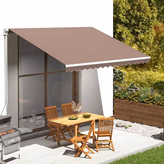 Berkfield Home Replacement Awning Fabric in Brown, Polyester, 4 x 3 m