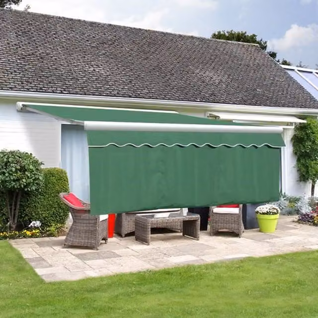 Primrose Green Awning Valance with 1m Dropdown, Width: 500 cm