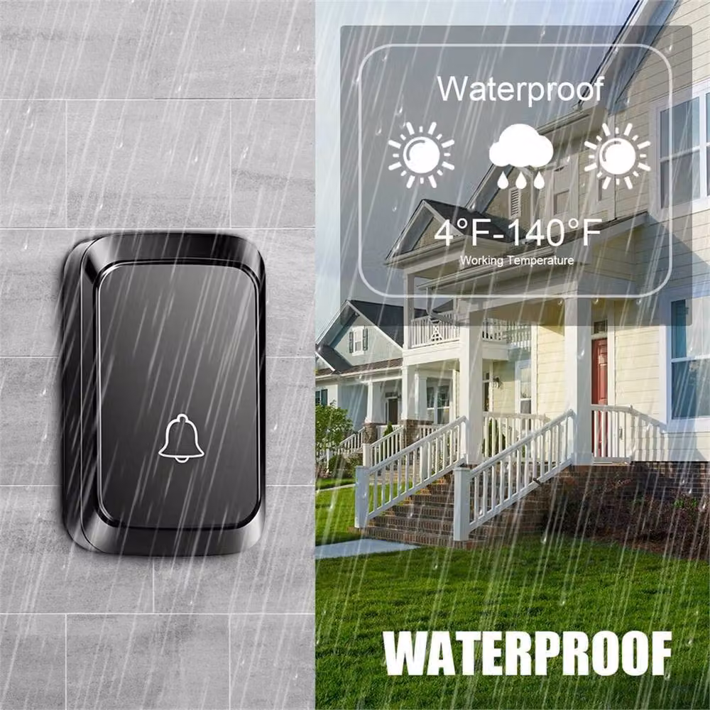 Nordara B Wireless Doorbell with 1 Receiver, Black – 4