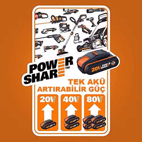 WORX WA3639 20V 2.0Ah PowerShare Battery in Black and Orange – 4