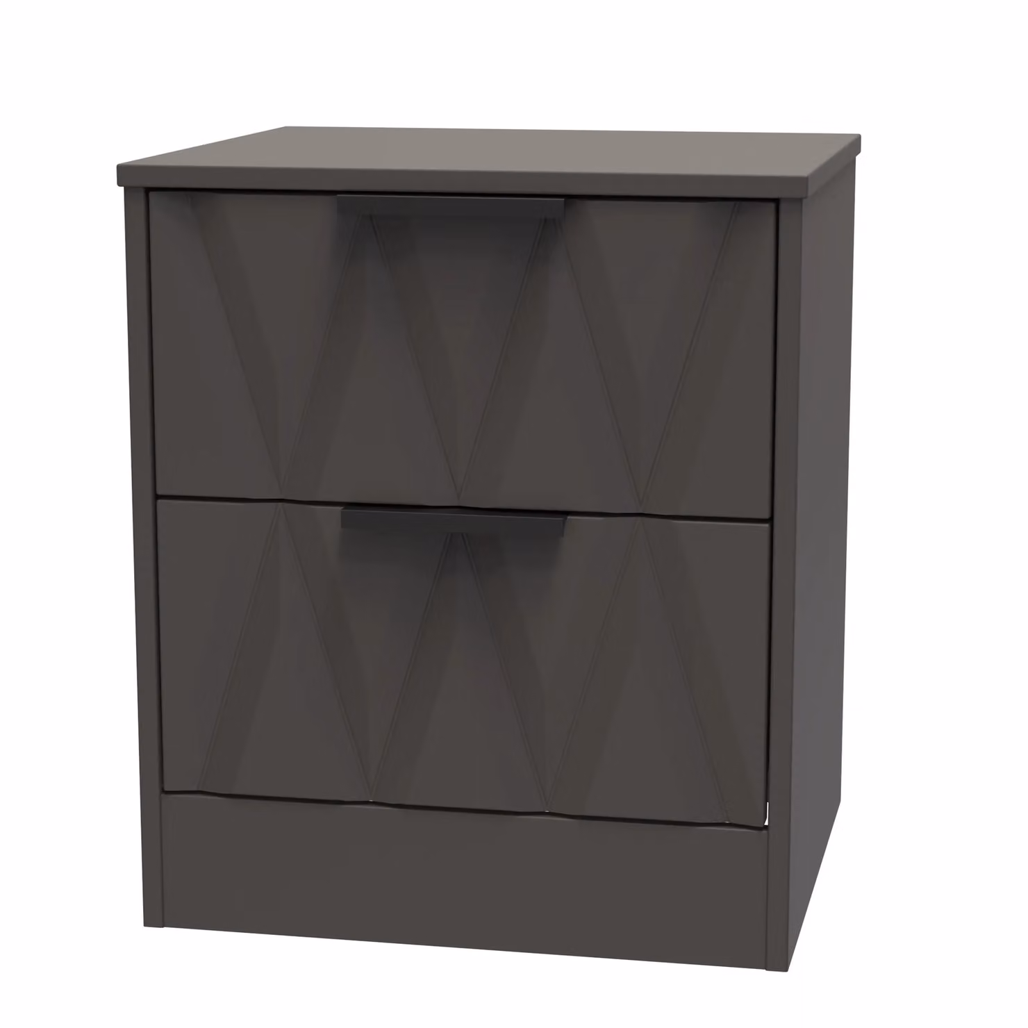 Ready Assembled 2 U Washington 2 Drawer Bedside Cabinet in Dark Grey – 2