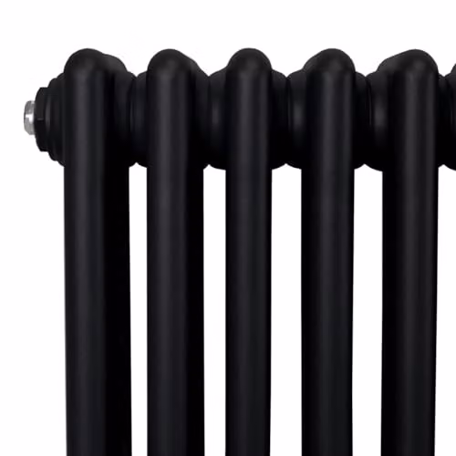 Monster Shop Traditional 3 Column Radiator in Matt Black, H 146 cm x W 60 cm x D 10 cm – 3