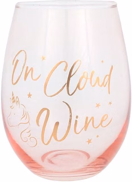 KDMK On Cloud Wine Drinking Glass in Pink and Gold
