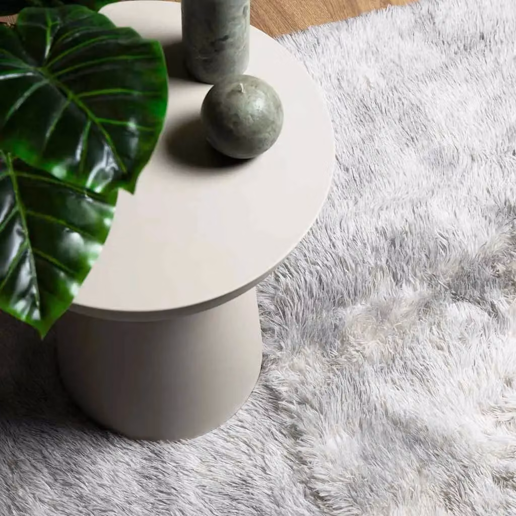 Berkfield Home NAVARRA Shaggy High Pile Rug, Light Grey, W: 130 cm, D: 200 cm – 2