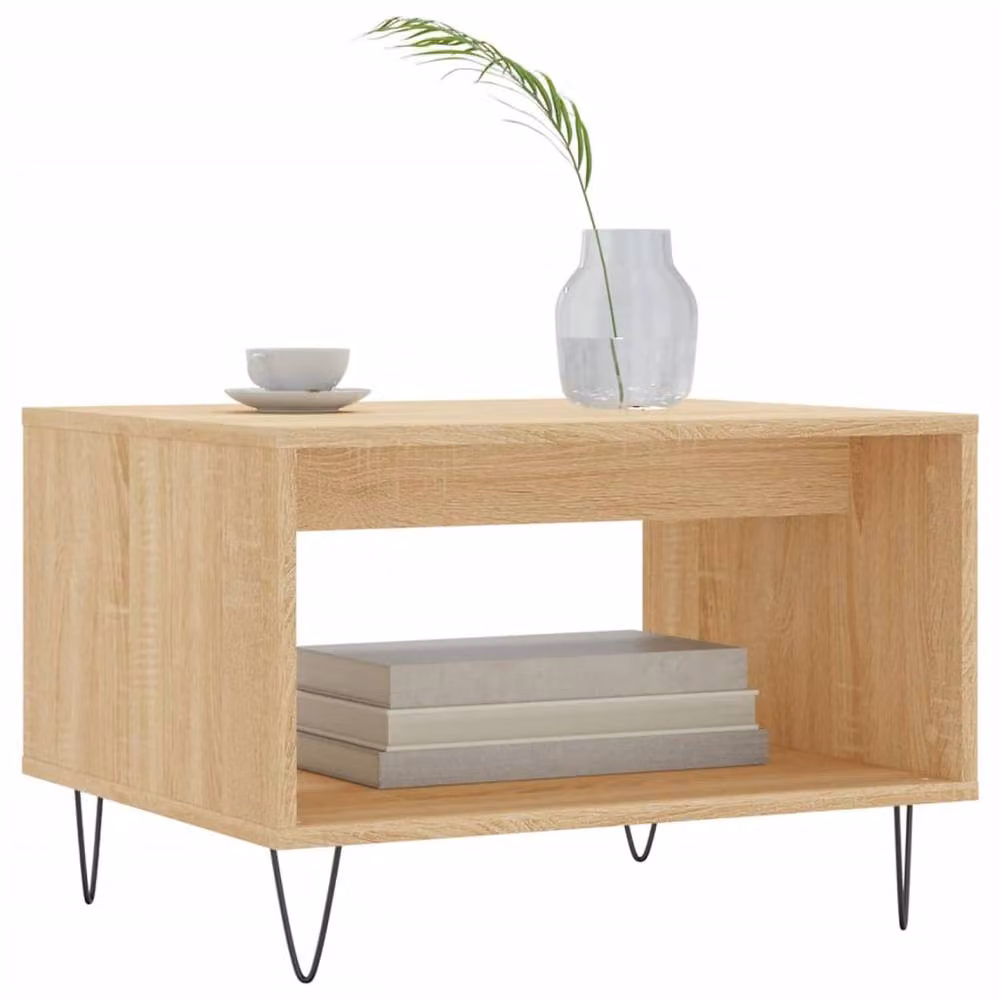 Berkfield Home Sonoma Oak Coffee Table in Light Brown, W: 60 cm, D: 50 cm, H: 40 cm – 3