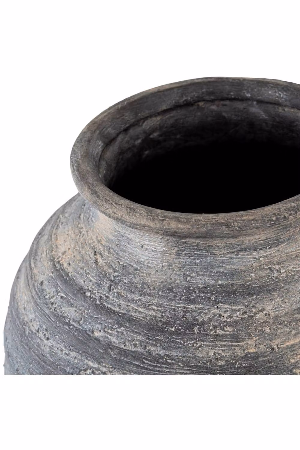 KDMD Marra Large Olpe Vase, Modern Round Ceramic Tabletop Centrepiece in Grey – 2