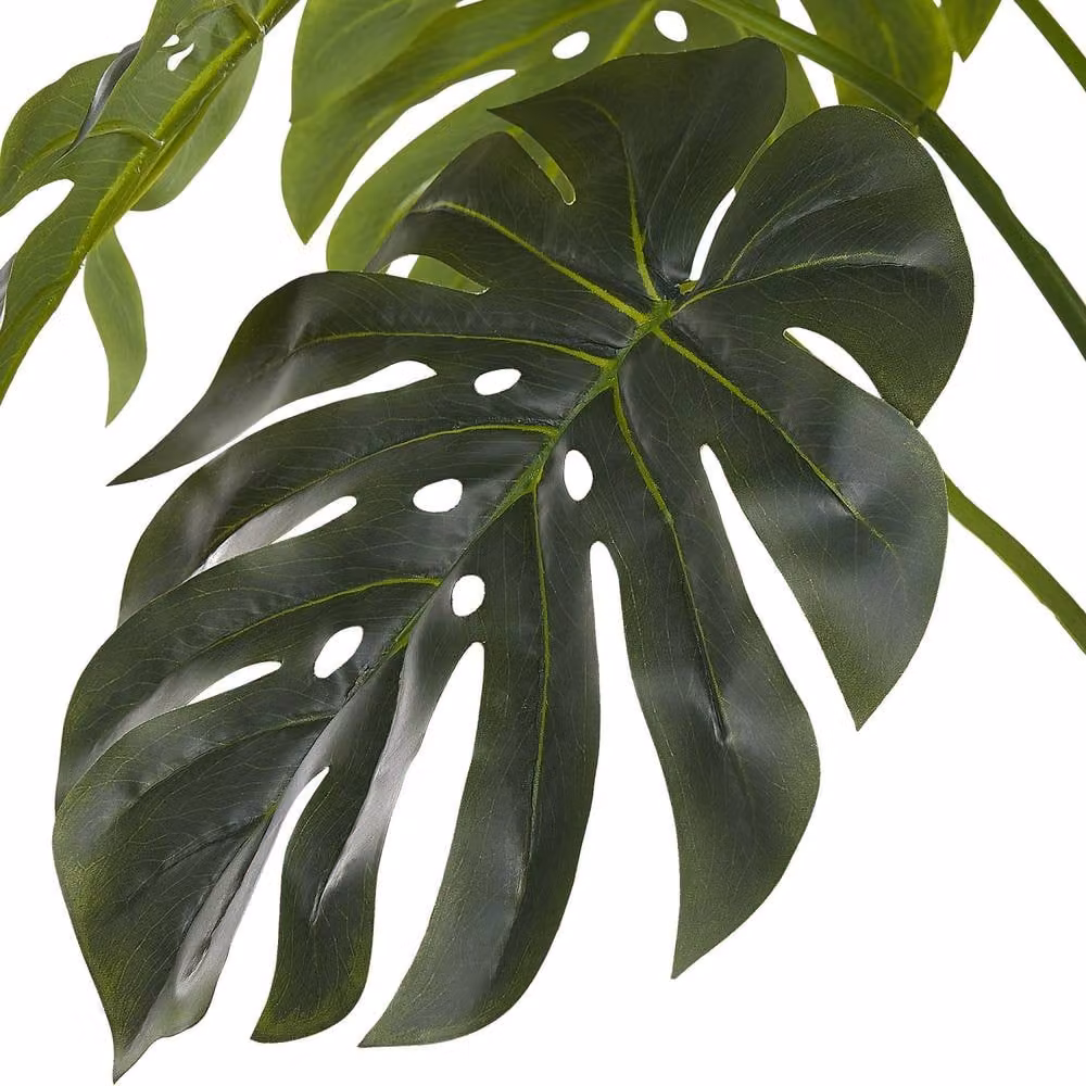Wyld and Coco 113 cm Green Artificial Monstera Plant in a Concrete Pot – 6