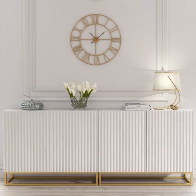 Creative Furniture Ripple Duo Sideboard in White, Width: 200 cm