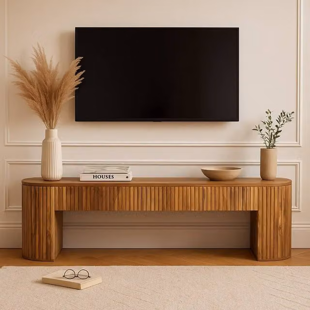 Artisan Furniture Soba Straight Media Unit in Brown Mango Wood