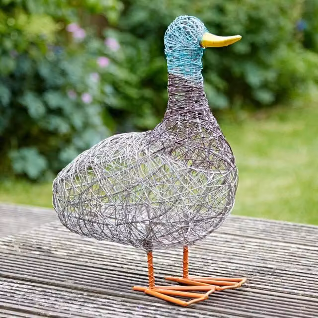 Paper High Patka the Fat Duck Silver Metal Garden Ornament – 1